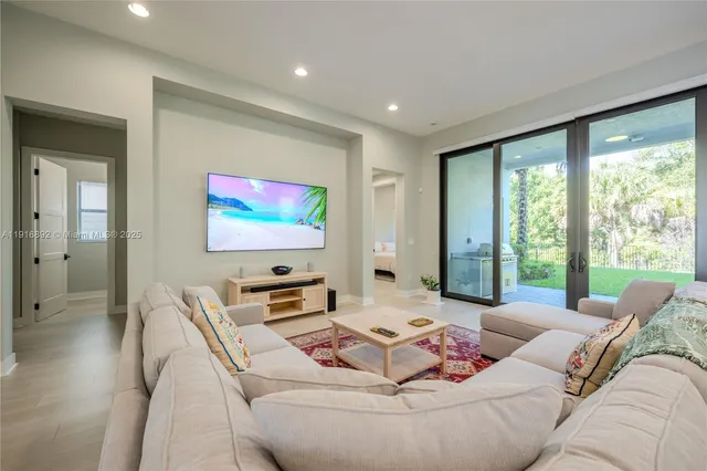 a view of a livingroom with a window