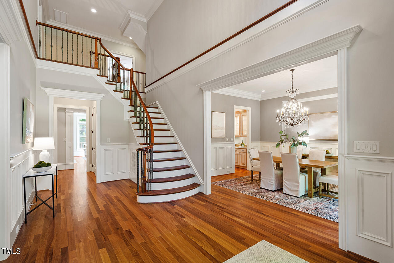 11321 Royal Amber Way Raleigh, NC 27614 - Photo 4 of 46 Gorgeous Grand Entry with Dining Room to the right and lovely study to the left