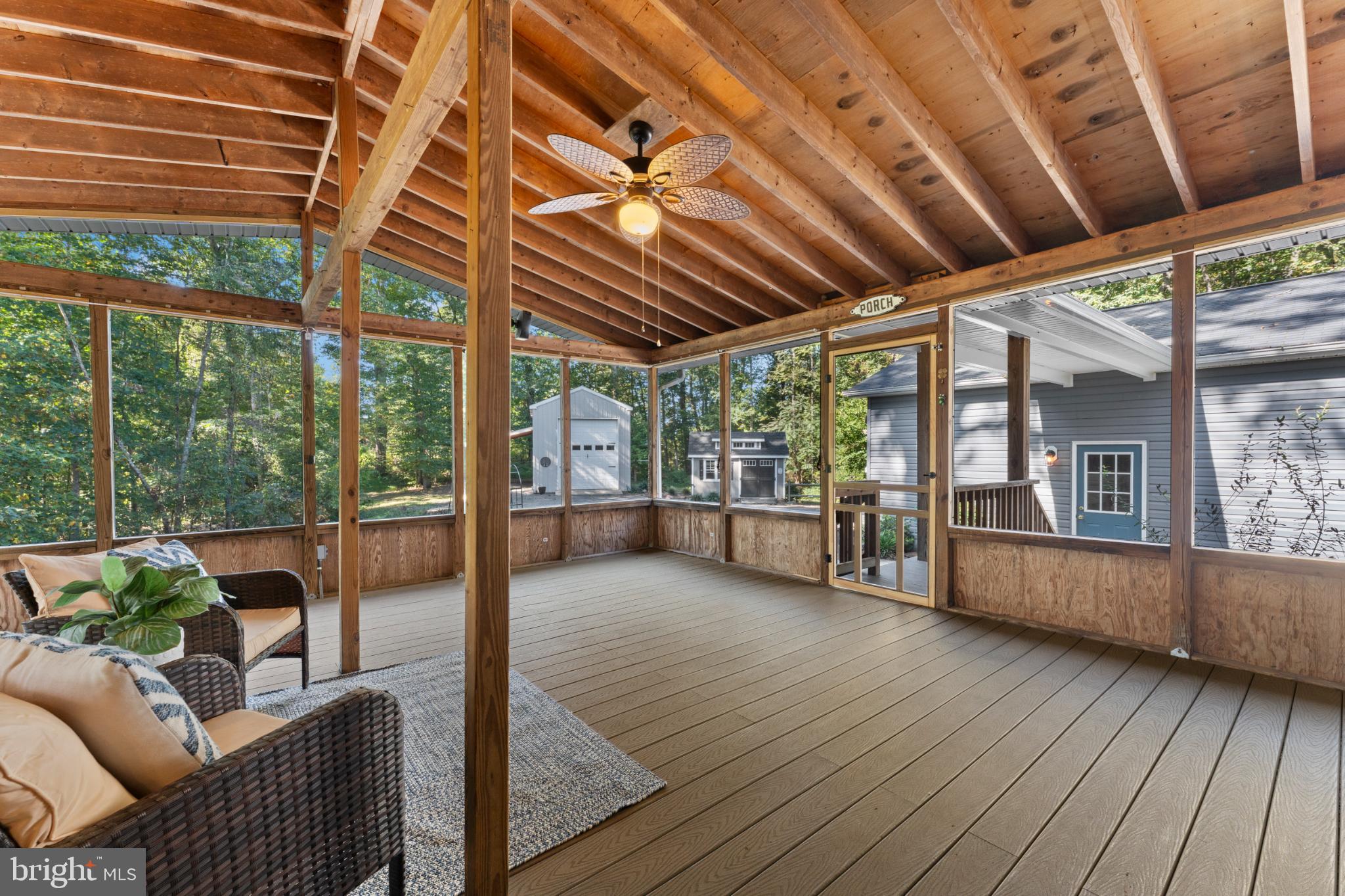 8572 Monumental Mills Road Rixeyville, VA 22737 - Photo 4 of 70 Serene screened porch with natural light.