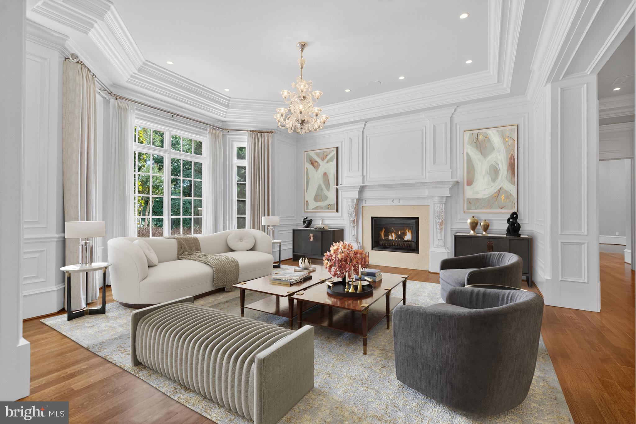 1174 Old Tolson Mill Road McLean, VA 22102 - Photo 6 of 35 a living room with furniture and a fireplace