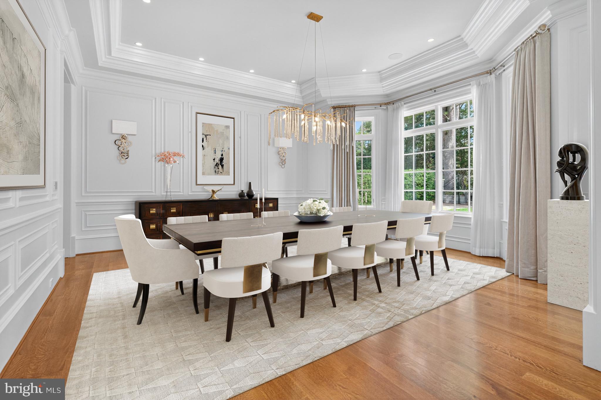 1174 Old Tolson Mill Road McLean, VA 22102 - Photo 7 of 35 a view of a dining room with furniture window and wooden floor