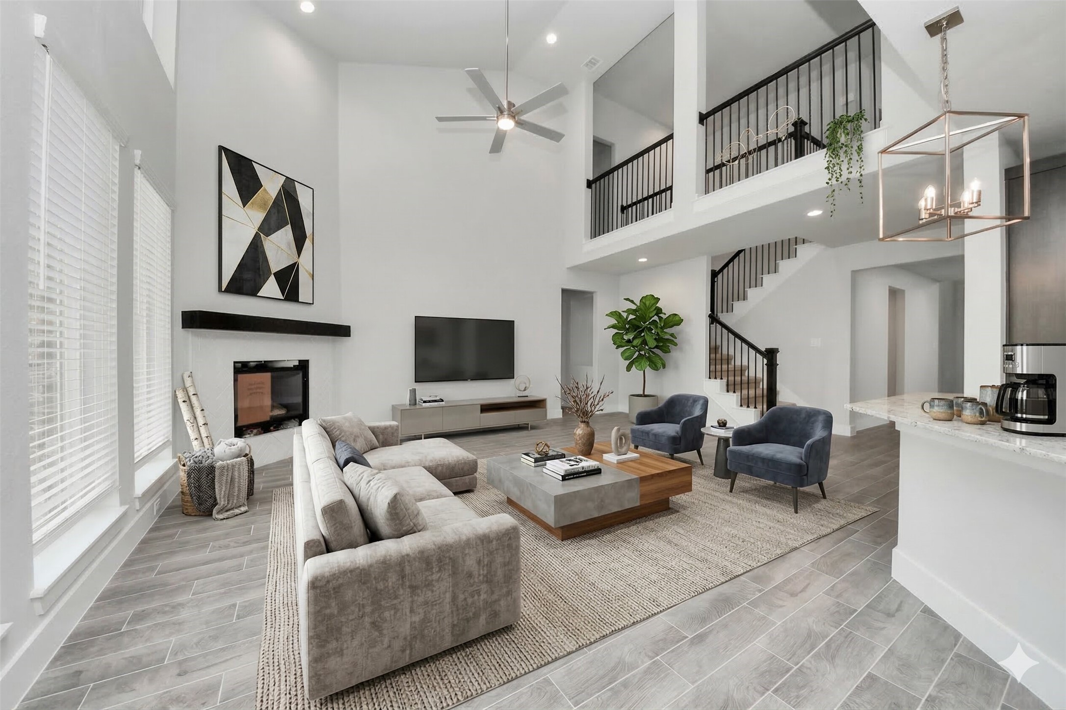 3110 Native Spg Drive Spring, TX 77373 - Photo 14 of 34 Vitrtually Staged - Living Room. Sample photo of completed home with similar floor plan. Actual colors and selections may vary.