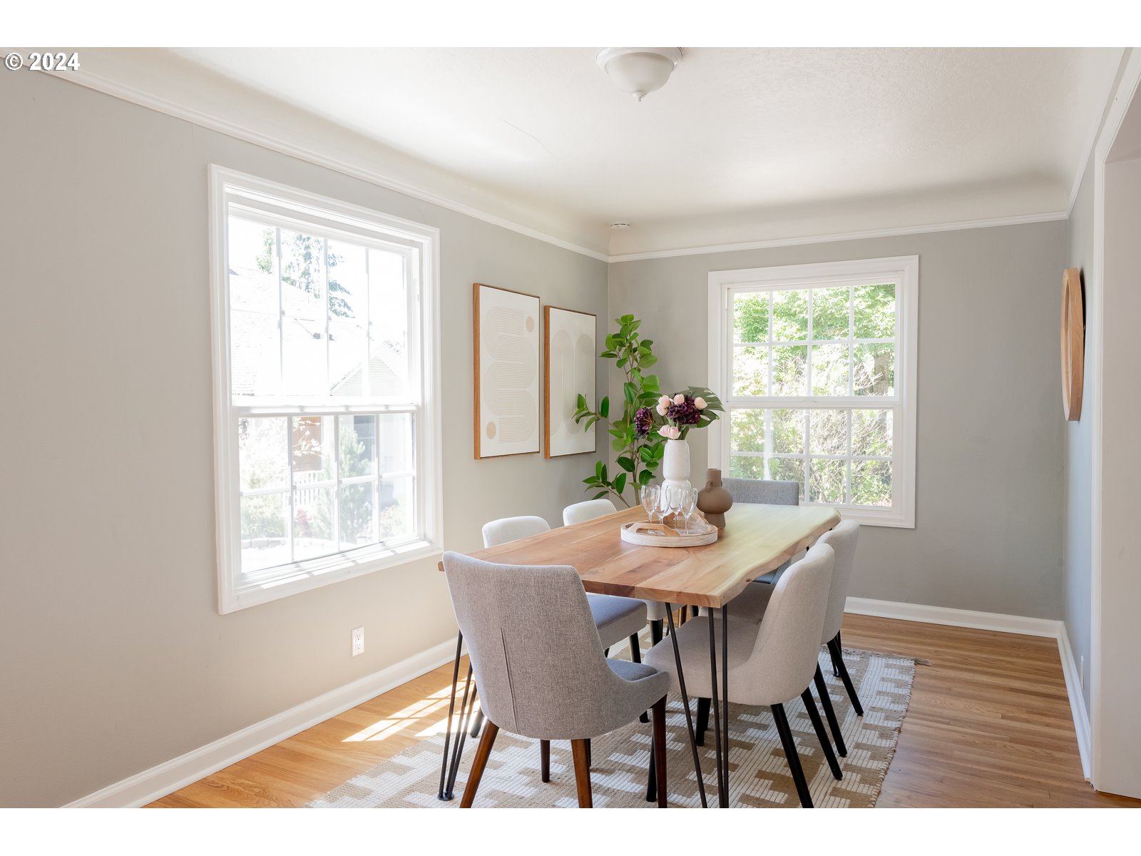 4146 Southwest Hamilton Street Portland, OR 97221 - Photo 12 of 43 a view of a dining room with furniture window and outside view