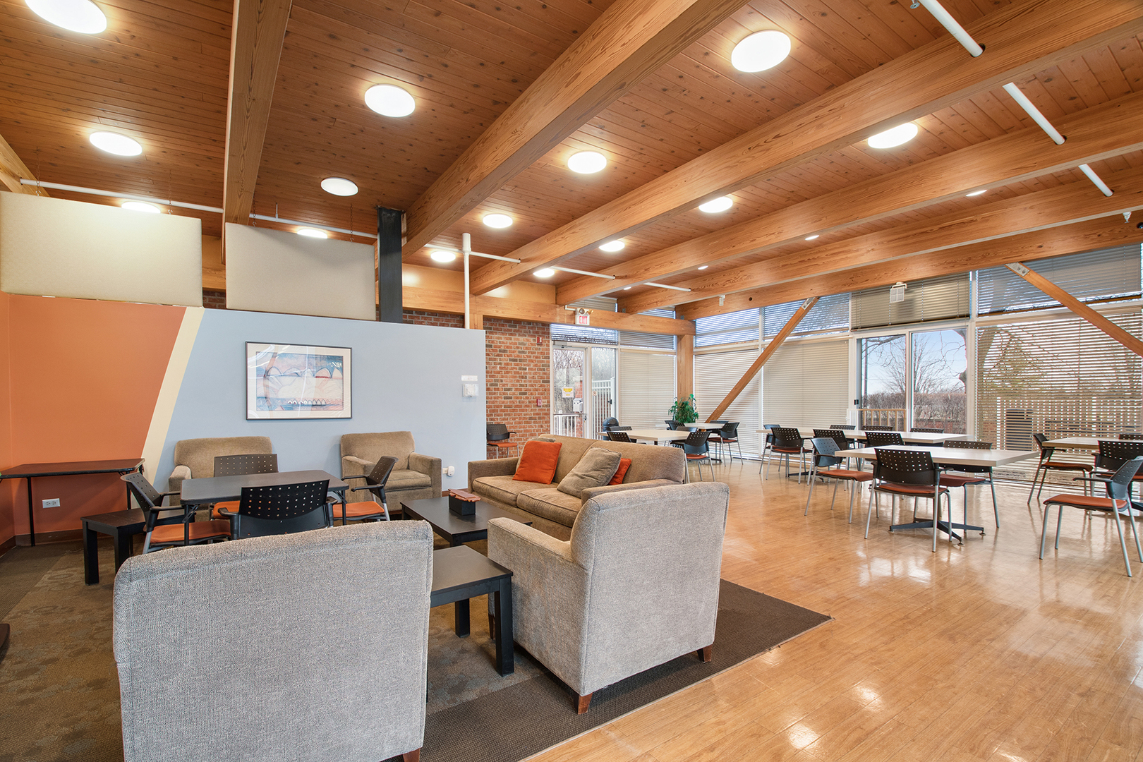 507 Kelburn Road Deerfield, IL 60015 - Photo 21 of 26 a living room with fireplace furniture and a large window