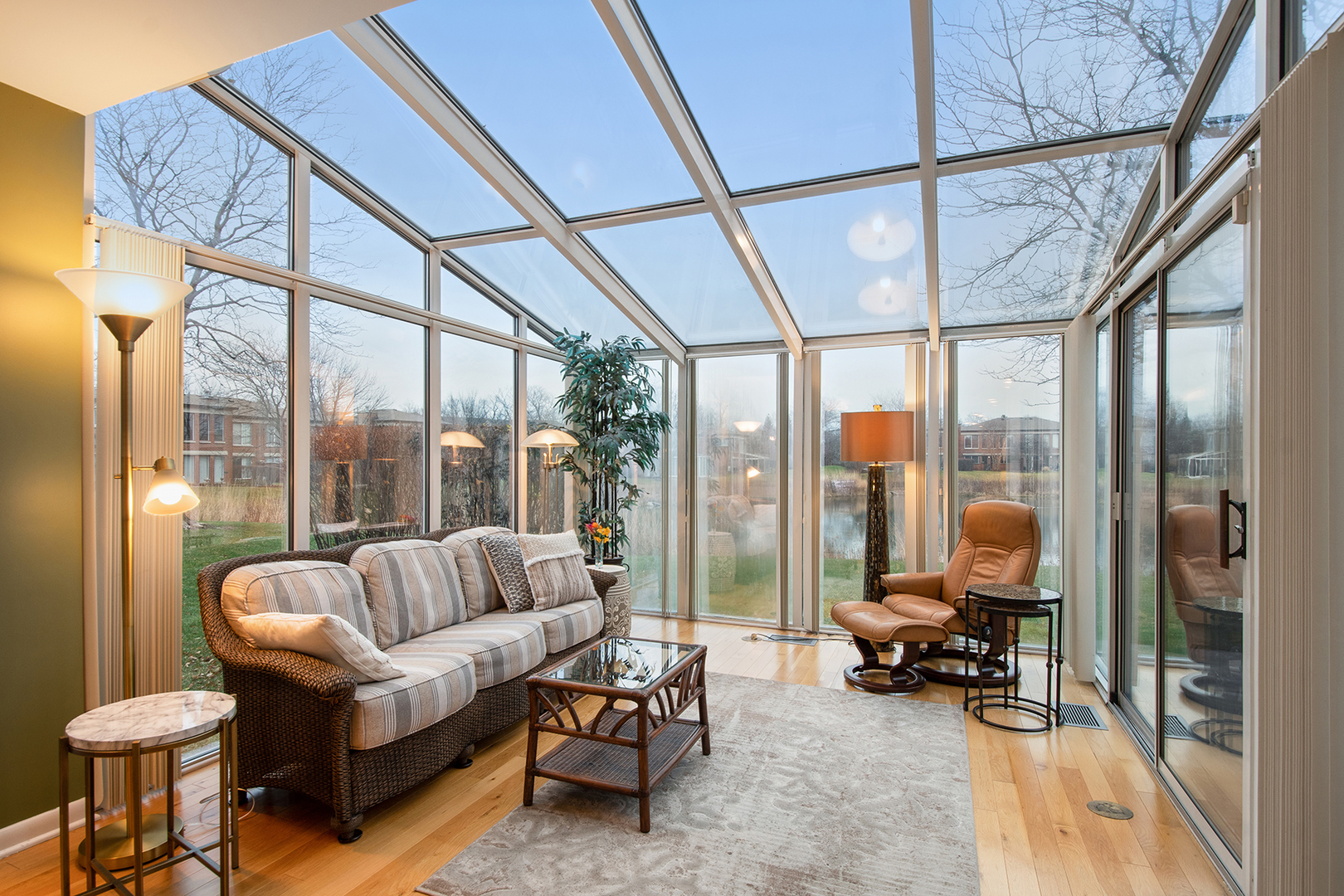 507 Kelburn Road Deerfield, IL 60015 - Photo 8 of 26 a living room with furniture and a floor to ceiling window