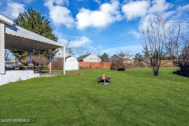 a view of a trees with a yard