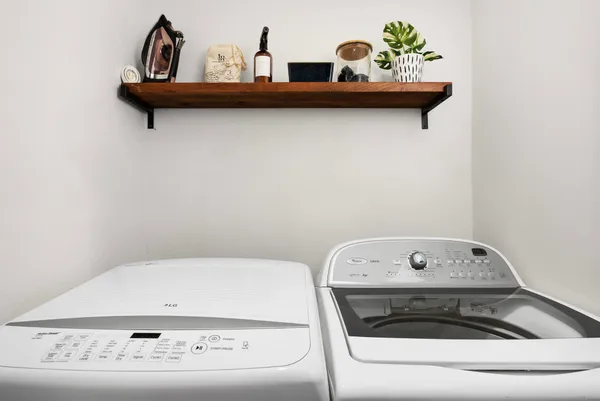 a utility room with a sink