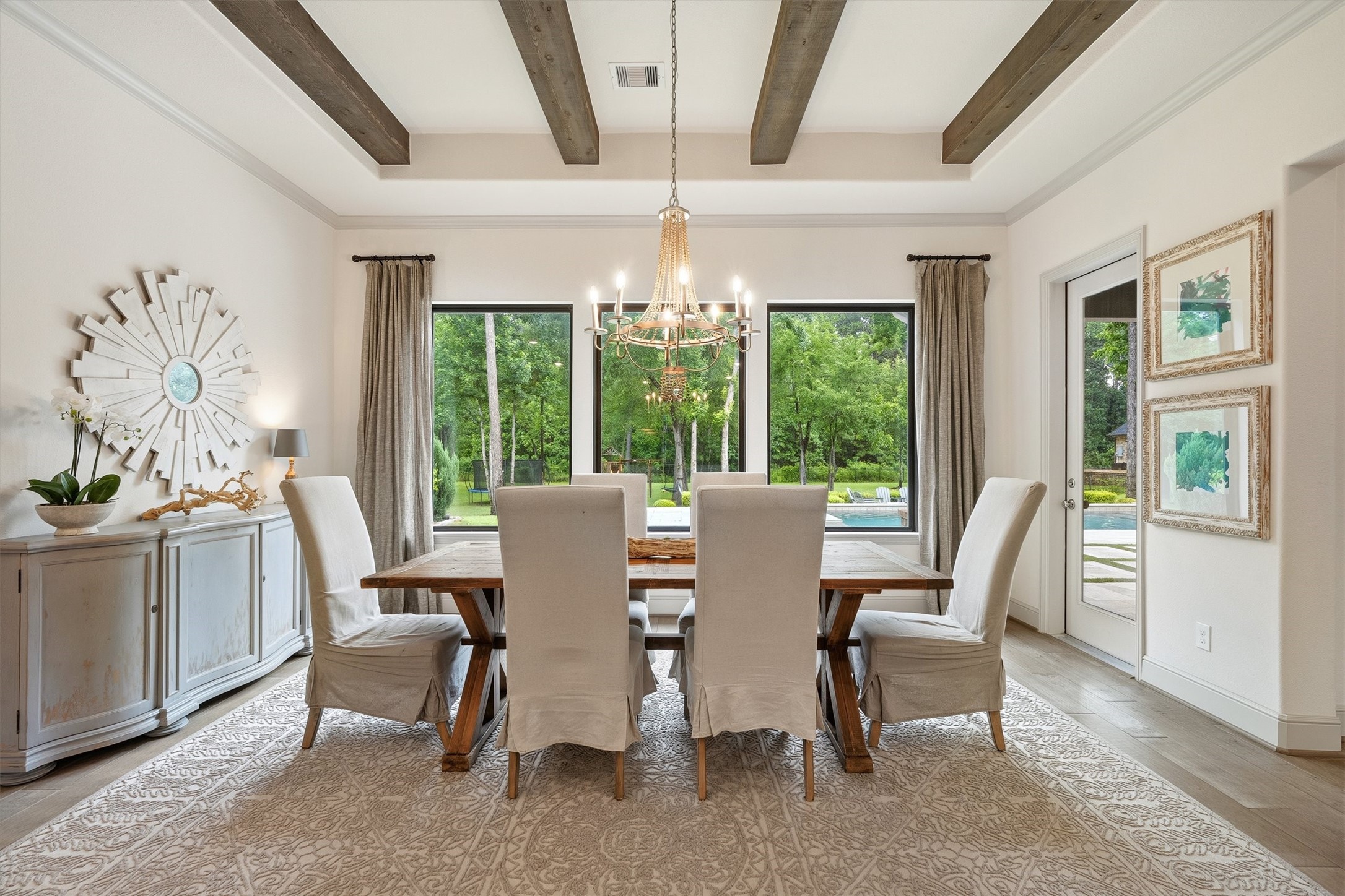 30702 Spring Lake Boulevard Tomball, TX 77375 - Photo 15 of 49 dining area with accent beams