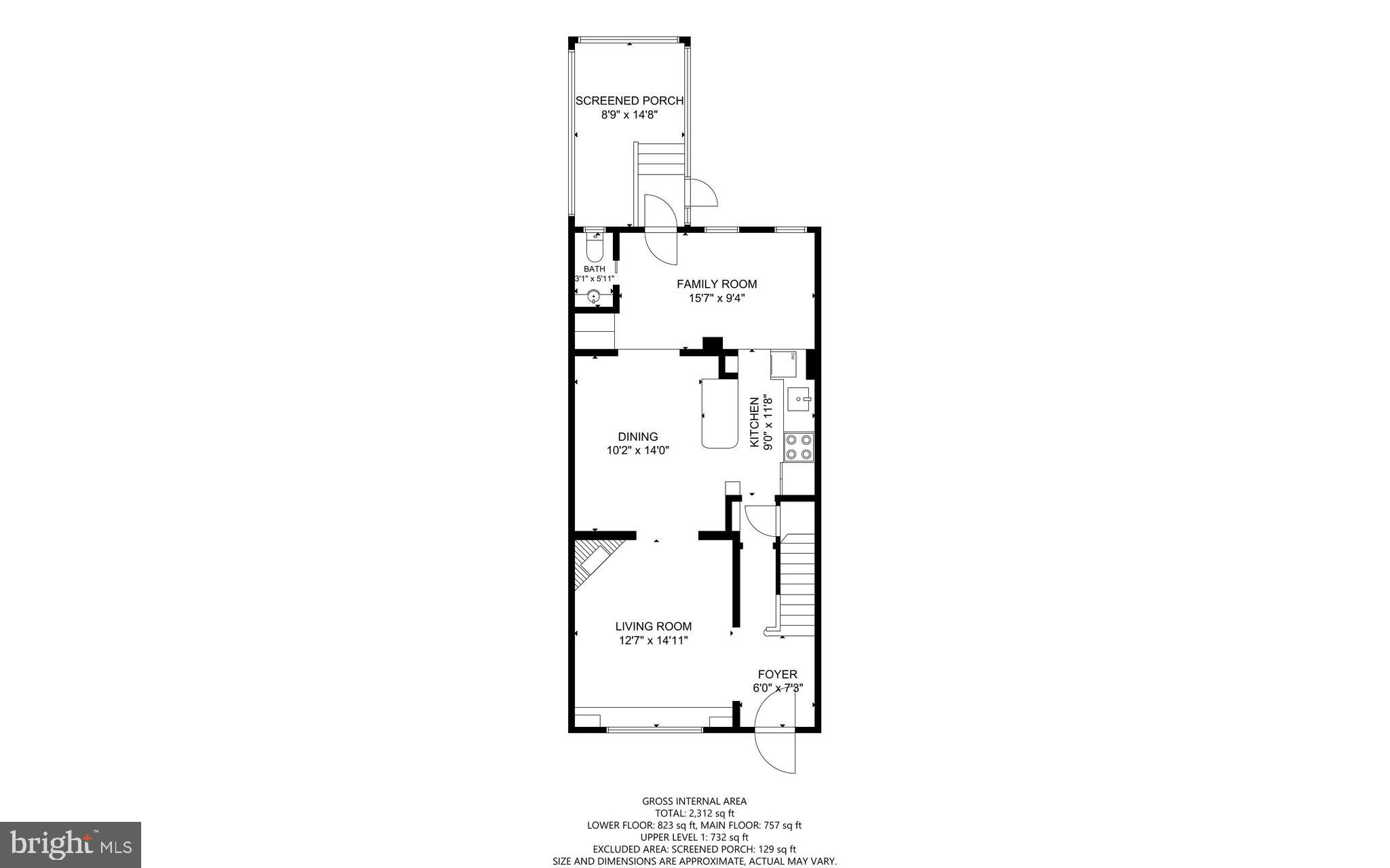 2220 Tunlaw Road Northwest Washington, DC 20007 - Photo 48 of 50 Main Level Floorplan