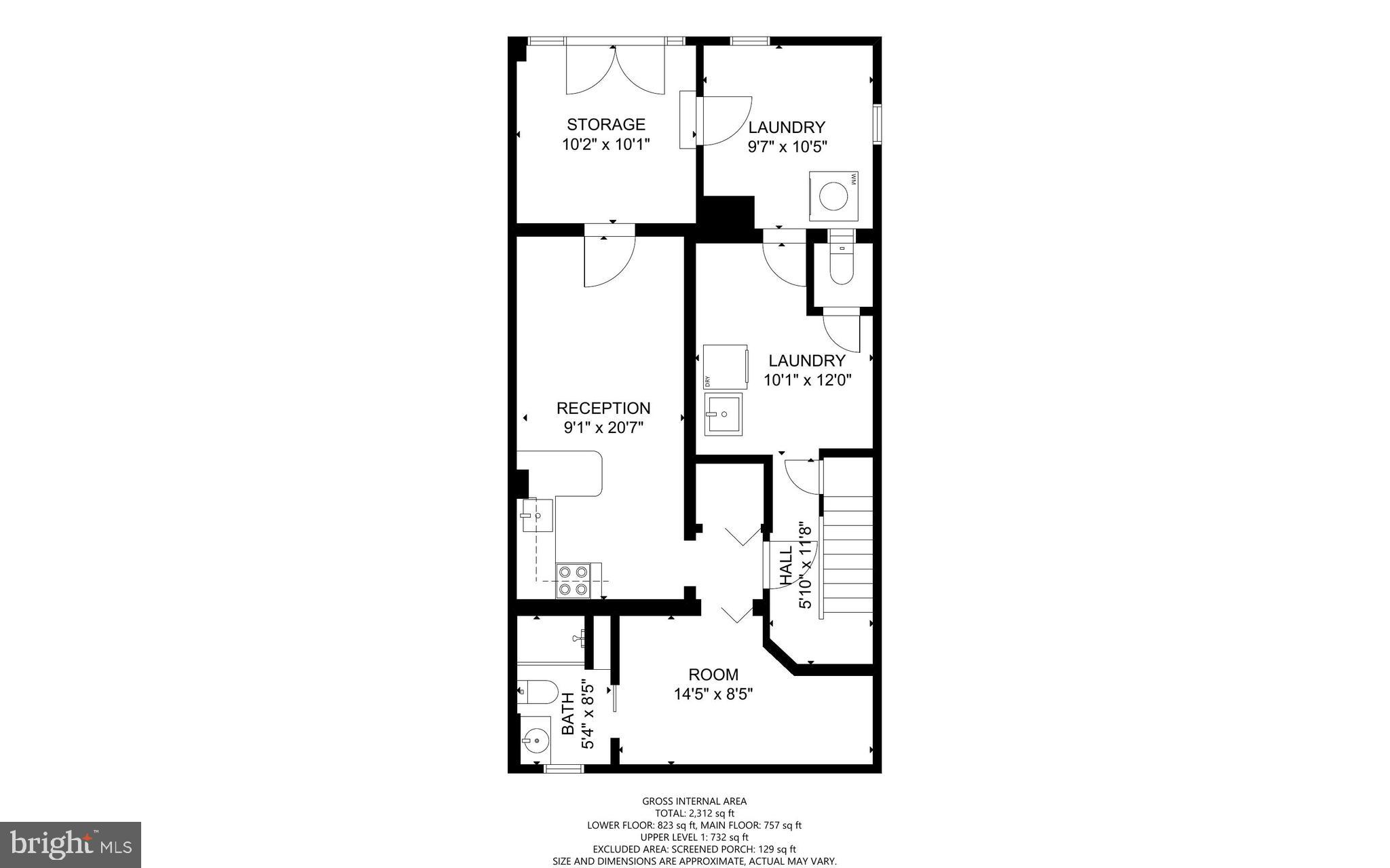 2220 Tunlaw Road Northwest Washington, DC 20007 - Photo 50 of 50 Lower Level Floorplan