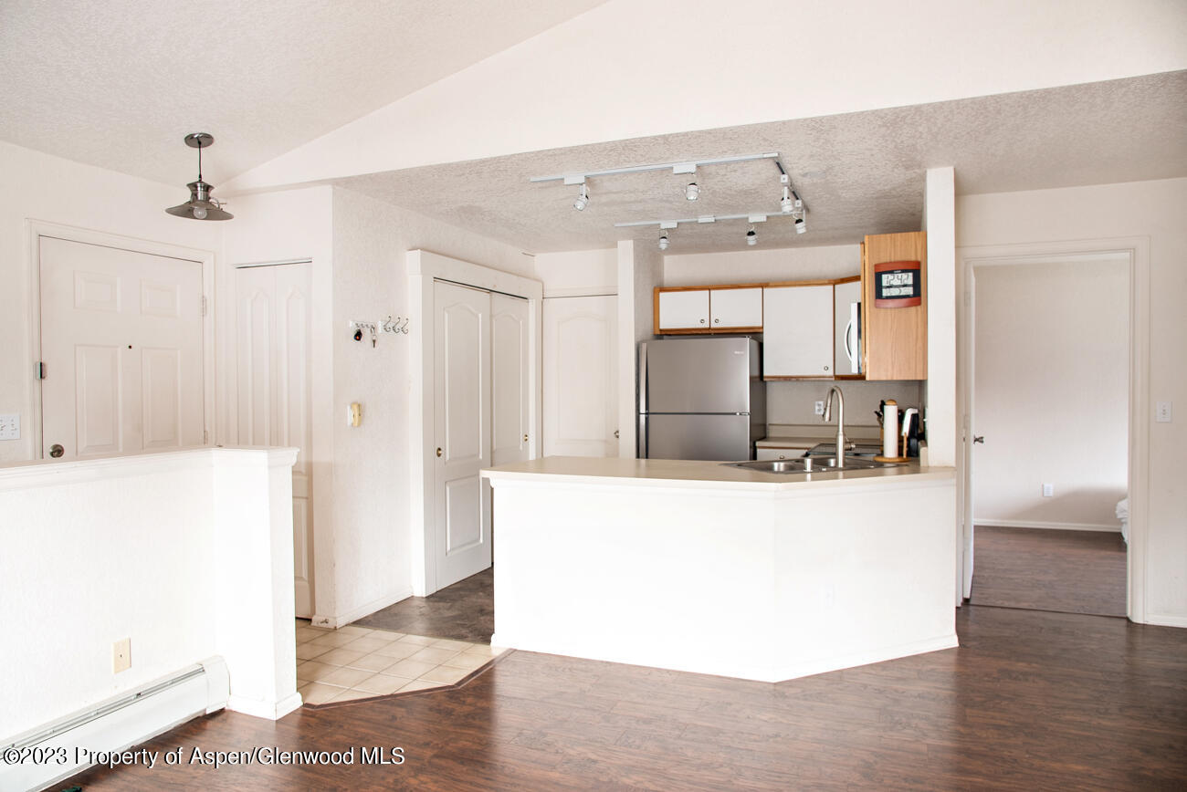 2208 Elk Lane Basalt, CO 81621 - Photo 3 of 20 a living room with stainless steel appliances kitchen island granite countertop a refrigerator a stove and a sink
