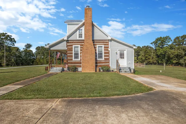 a view of a building with a patio