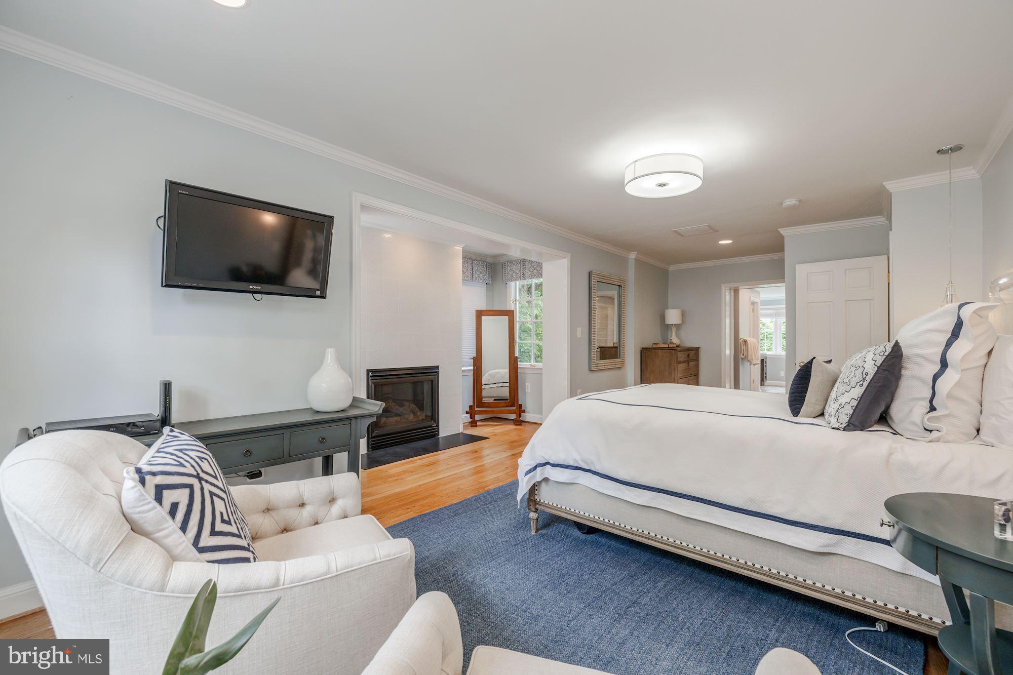 4912 Baltan Road Bethesda, MD 20816 - Photo 18 of 36 Bedroom has gas fp and gorgeous en-suite bath
