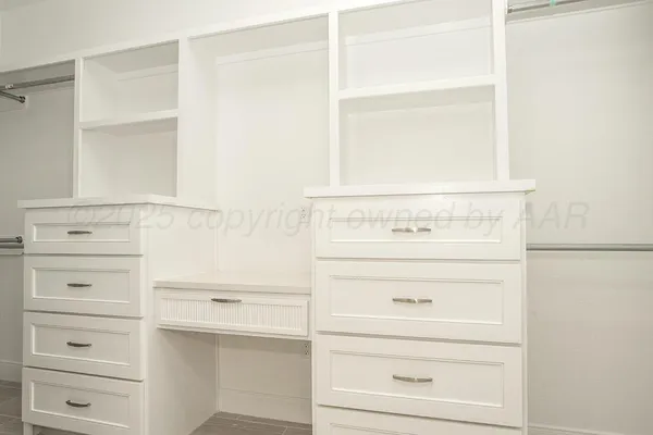 a close view of closet