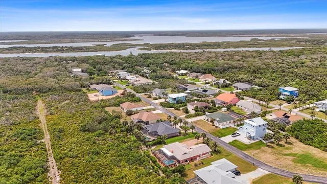 an aerial view of residential building with parking space