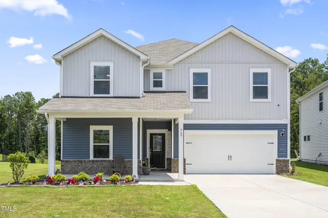 front view of a house with a stove