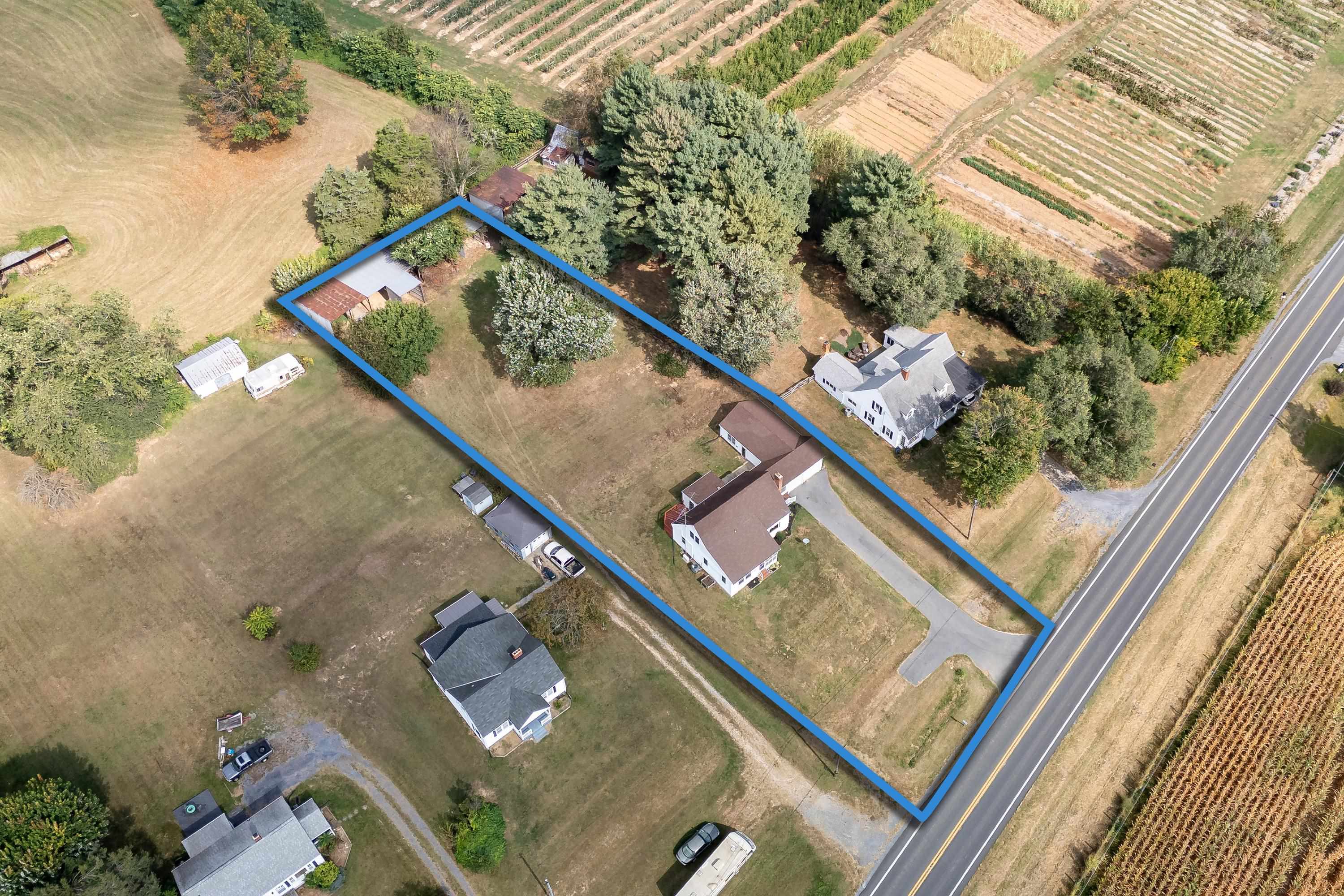 3138 Cross Keys Road Harrisonburg, VA 22801 - Photo 68 of 74 The aerial view highlights the overhead view of the spacious lot, farmland nearby the home, mountains offering beautiful views, and much more!