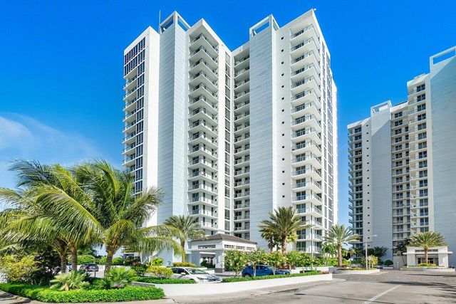 a front view of a multi story building