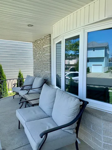 a outdoor space with a couch