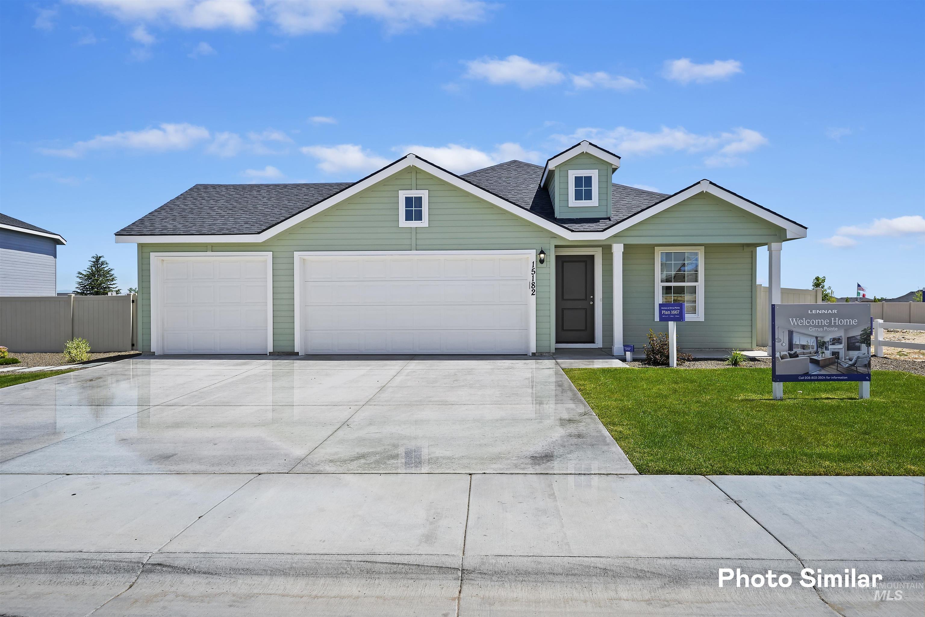 15182 Cumulus Way Caldwell, ID 83607 - Photo 1 of 26 View of front facade with a shingled roof, a garage, and driveway