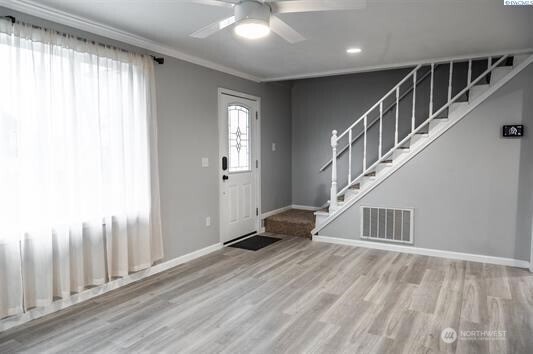 304 East 2nd Street Prescott, WA 99348 - Photo 5 of 24 a view of entryway with wooden floor