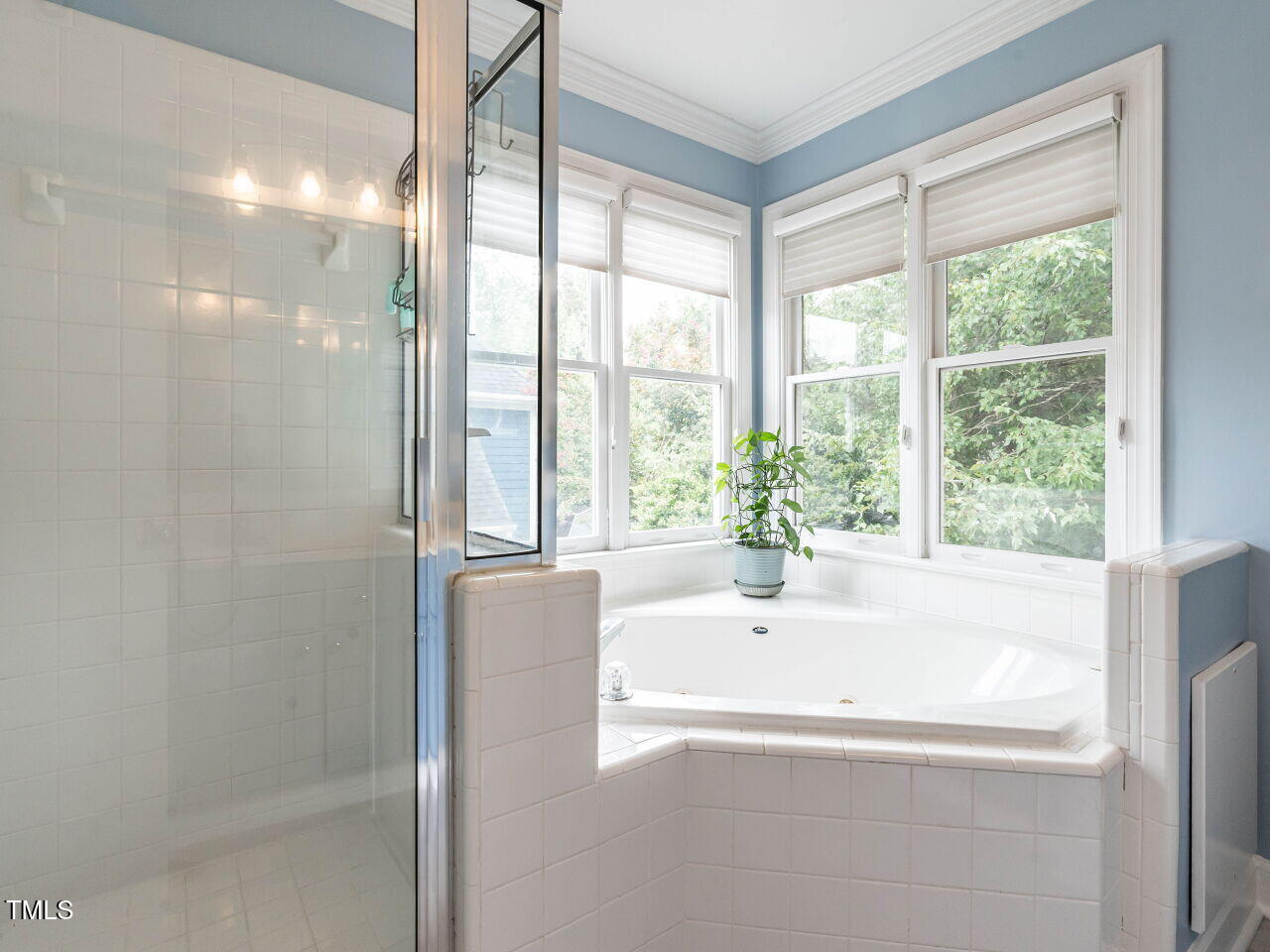 9205 Dawnshire Road Raleigh, NC 27615 - Photo 19 of 30 a bathroom with a bathtub and windows