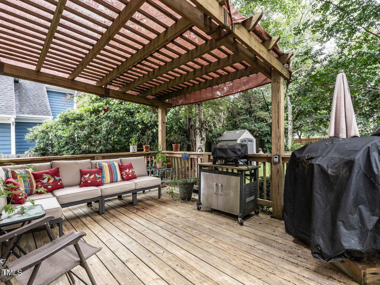 9205 Dawnshire Road Raleigh, NC 27615 - Photo 25 of 30 a view of outdoor space with seating space