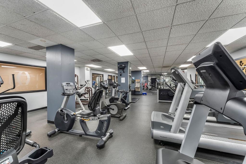 2110 Harmon Cove Tower Secaucus, NJ 07094 - Photo 39 of 50 a view of a room with gym equipment