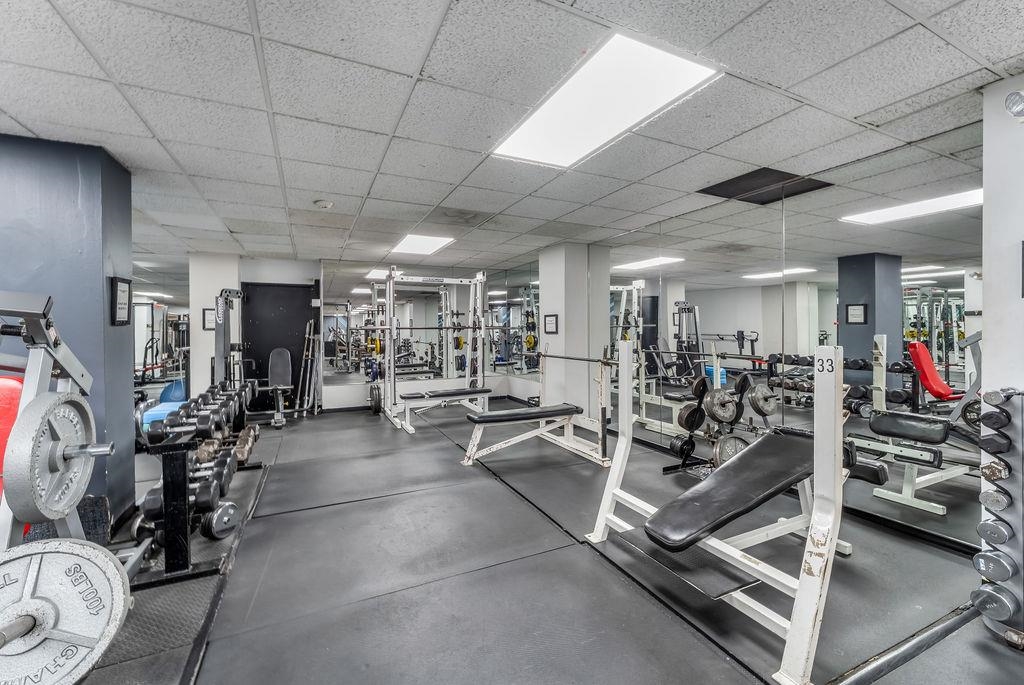 2110 Harmon Cove Tower Secaucus, NJ 07094 - Photo 44 of 50 a view of a room with gym equipment