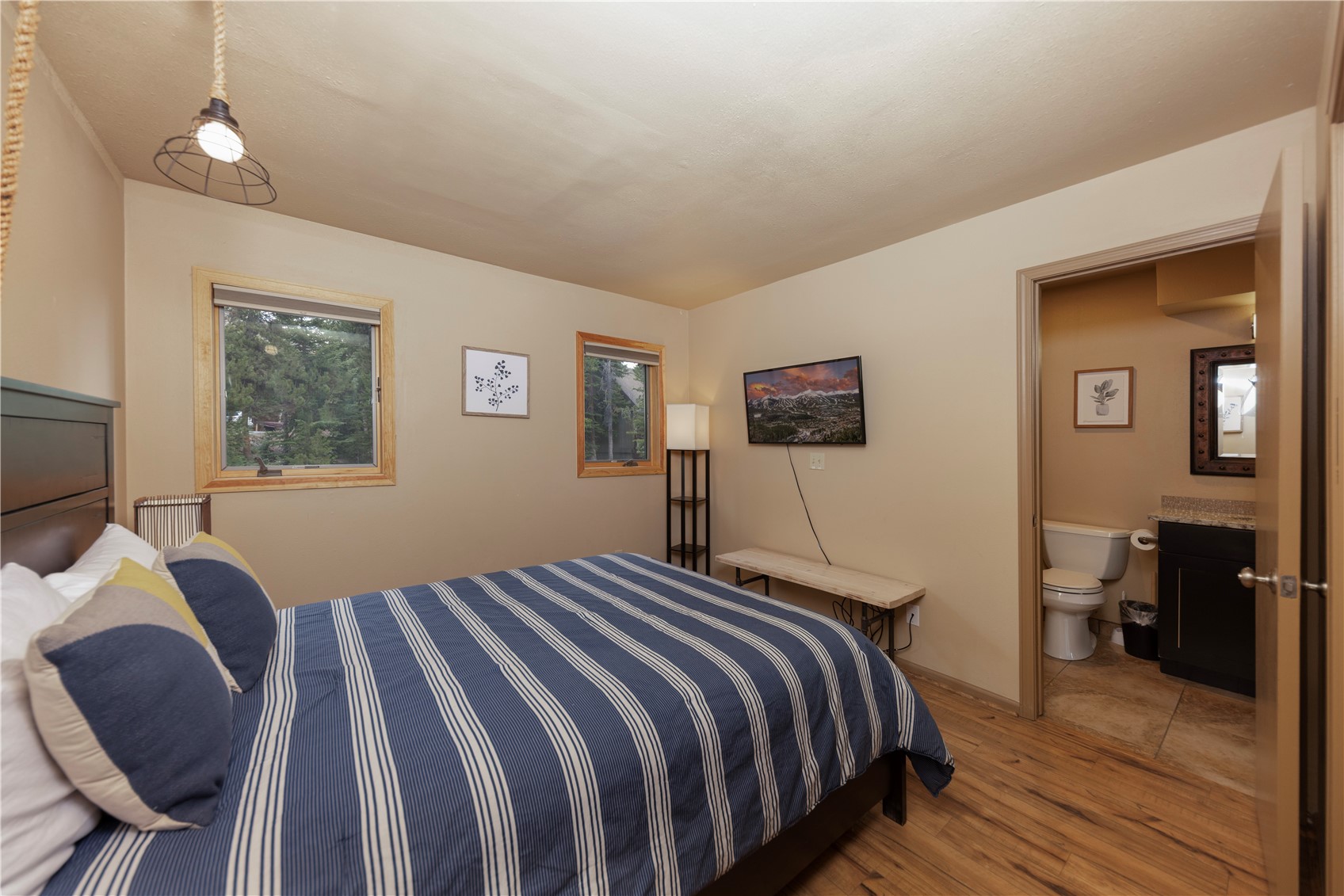 1120 Baldy Road, Unit 1120 Breckenridge, CO 80424 - Photo 24 of 38 Second bedroom serves as a junior suite and a wooded setting outside.