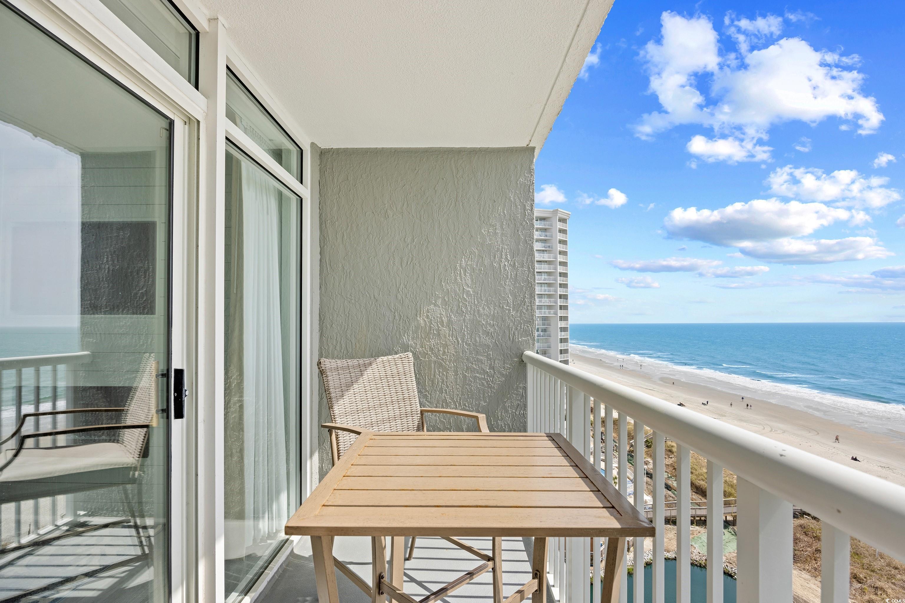 161 Seawatch Drive, Unit 1012 Myrtle Beach, SC 29572 - Photo 10 of 34 Balcony with view of water and beach