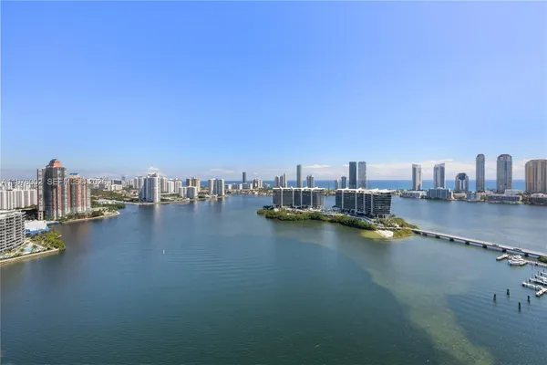 a view of a city with tall buildings