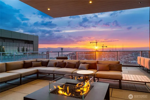 a view of a patio with swimming pool