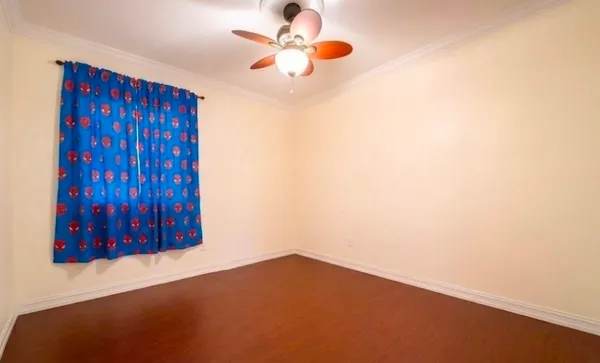 an empty room with a window