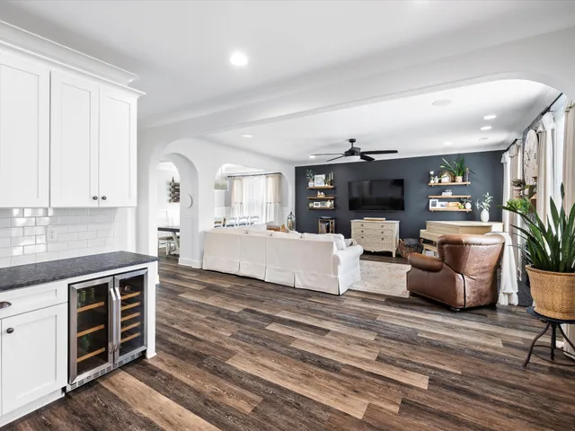 a white bath tub sitting in a bathroom