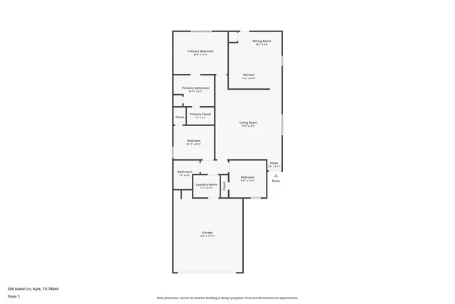 $1,695 | 208 Isabel Lane, Kyle, TX 78640