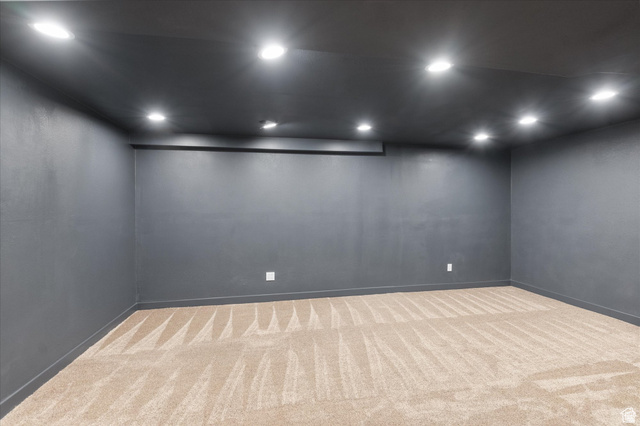 2078 Spring Oaks Drive Springville, UT 84663 - Photo 38 of 40 Spare room with recessed lighting dark walls and TV outlet perfect for a quiet movie