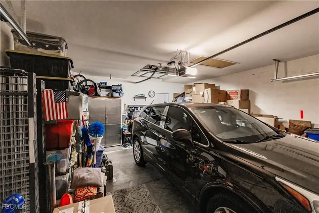 a view of a big yard with a large tree