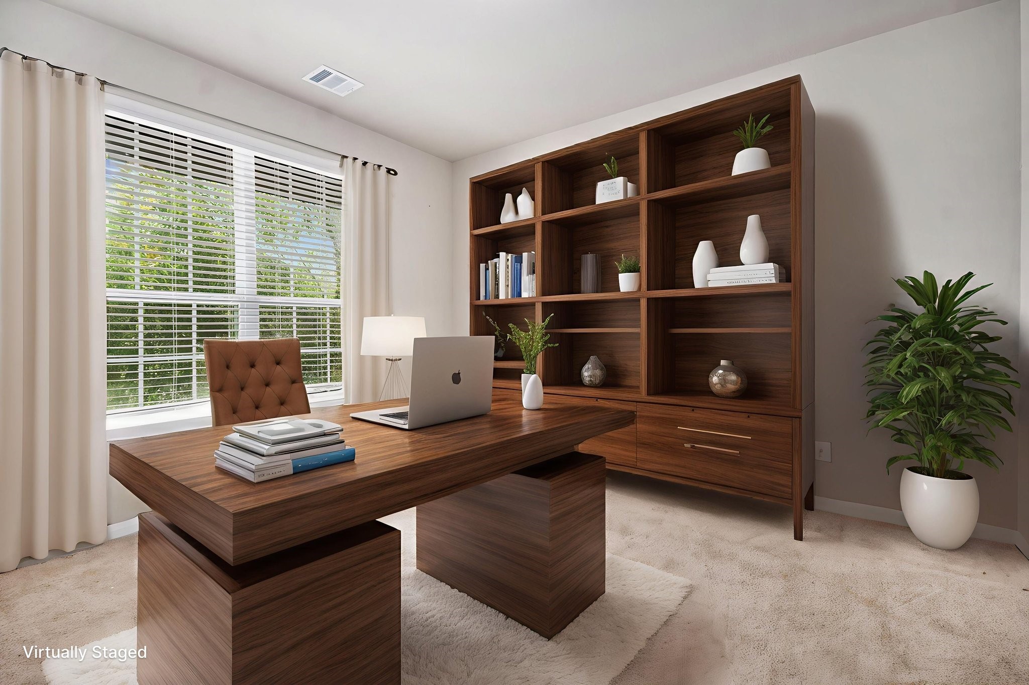 25 Carmel Drive Manvel, TX 77578 - Photo 8 of 50 a view of a workspace with furniture and a potted plant