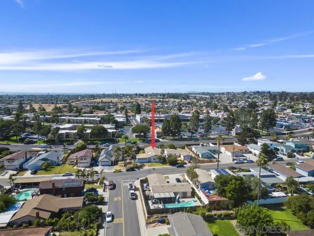 an aerial view of a city