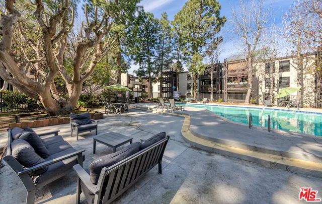 a view of outdoor space with seating area