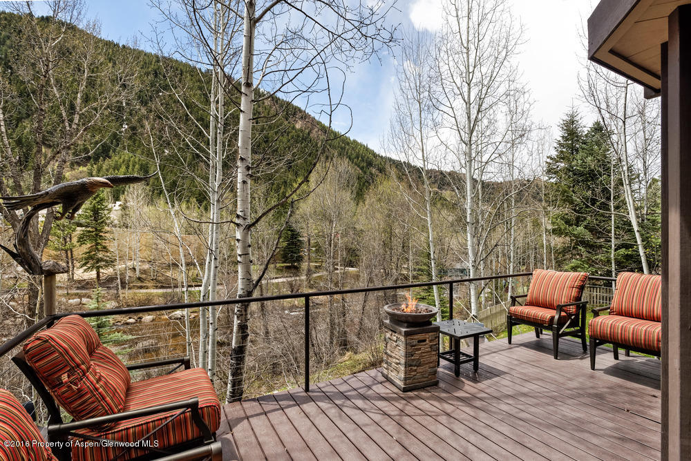 1423 Crystal Lake Road Aspen, CO 81611 - Photo 12 of 36 Deck overlooking the river