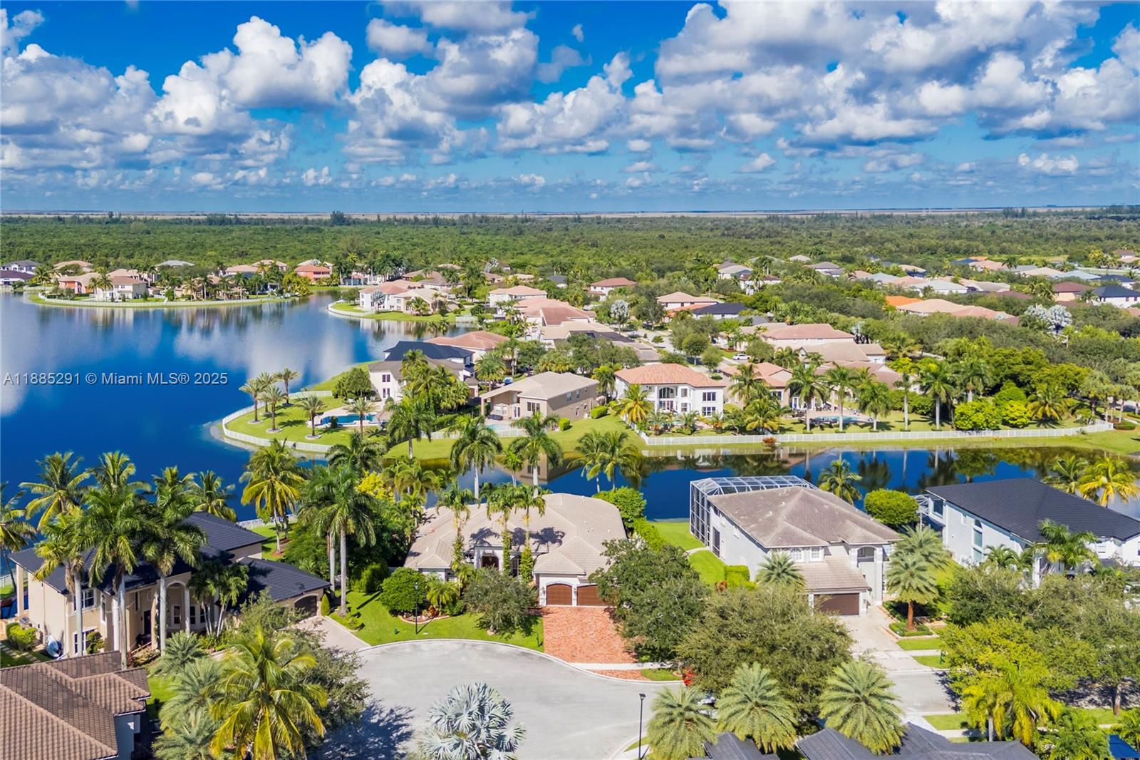 4166 Southwest 190th Avenue Miramar, FL 33029 - Photo 53 of 70 an aerial view of lake and residential houses with outdoor space