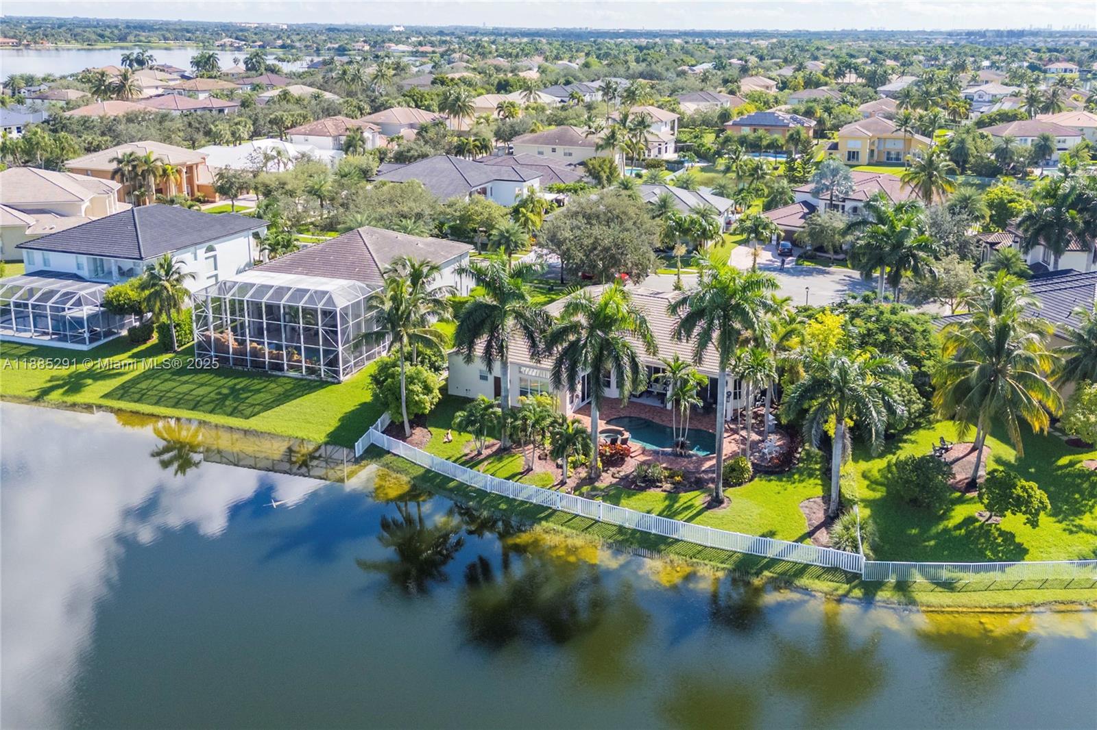 4166 Southwest 190th Avenue Miramar, FL 33029 - Photo 63 of 70 an aerial view of a house with a lake view