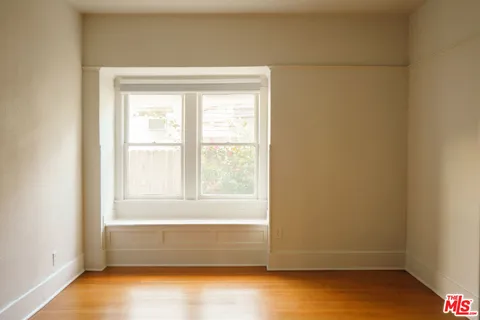 an empty room with a window