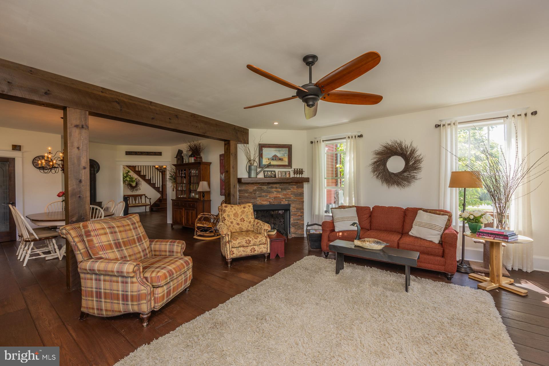 550 Hands Mill Road Woodbine, NJ 08270 - Photo 30 of 57 a living room with furniture and a fireplace