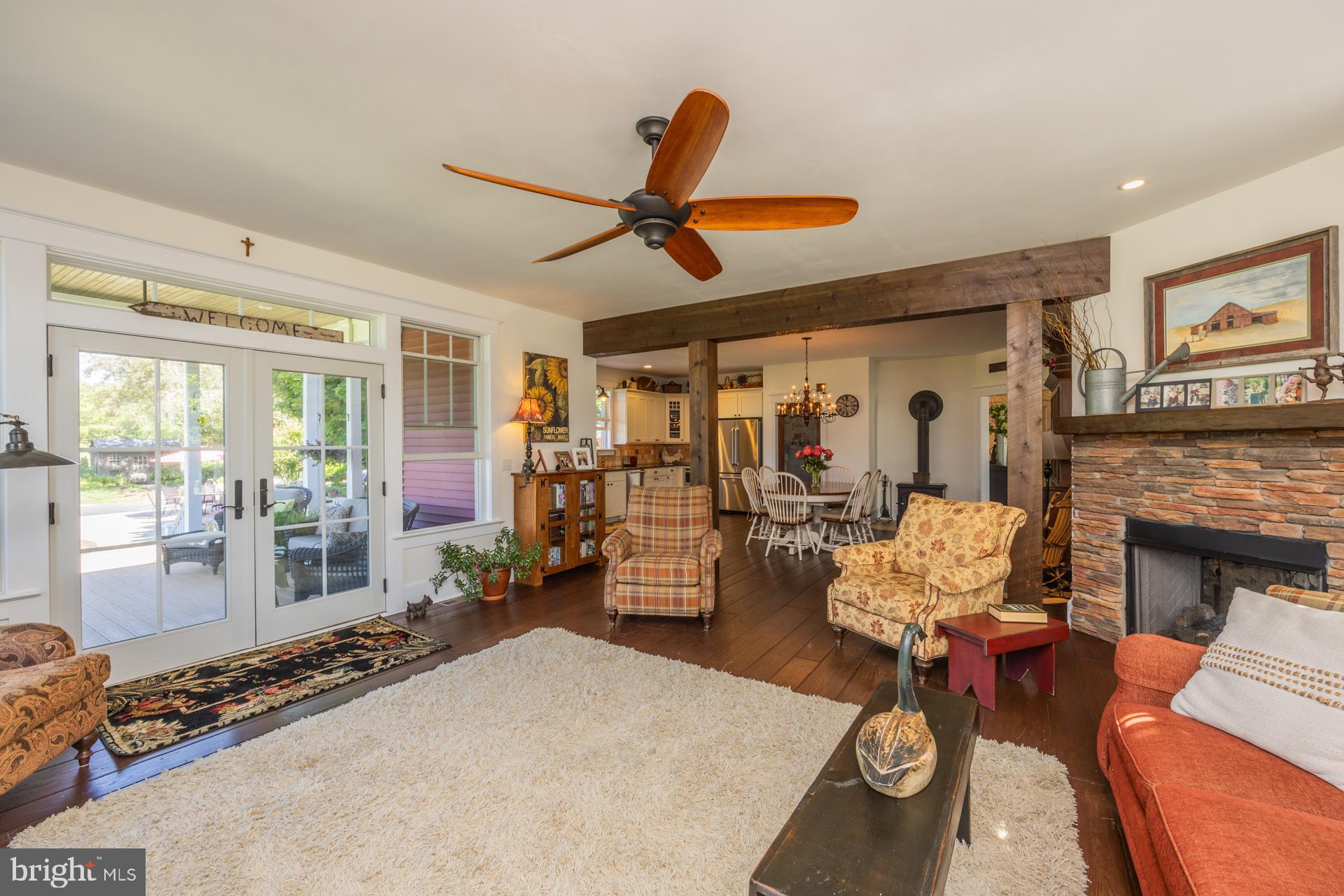 550 Hands Mill Road Woodbine, NJ 08270 - Photo 31 of 57 a living room with furniture and a fireplace