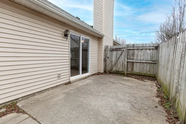 a view of backyard and small space