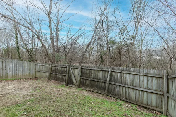 a view of backyard with green space