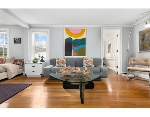 78 Cumberland Road Newton, MA 02465 - Photo 22 of 30 a living room with furniture and painting on the wall with wooden floor